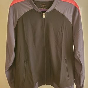 *NEW WITH TAGS* CHEROKEE INFINITY Scrub Jacket Black/Pink/Gray Size Xl